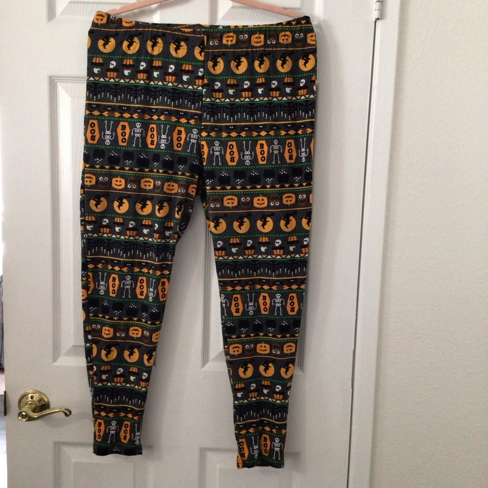 Faded Glory Halloween Leggings with Orange and Black